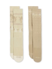 Cream color - Nike Fairisle Crew Socks 2 Pack - Imagen 2 de 4