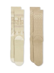 Cream color - Nike Fairisle Crew Socks 2 Pack - Imagen 3 de 4