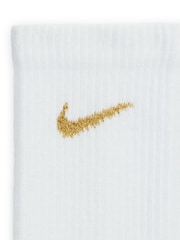 Nike White Plus Everyday Cushioned Training Crew Socks 3 Pack - Image 4 of 4