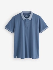 Threadbare Blue Birdseye Collar 100% Cotton Polo Shirt - Image 1 of 1