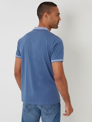 Threadbare Blue Birdseye Collar 100% Cotton Polo Shirt - Image 2 of 5