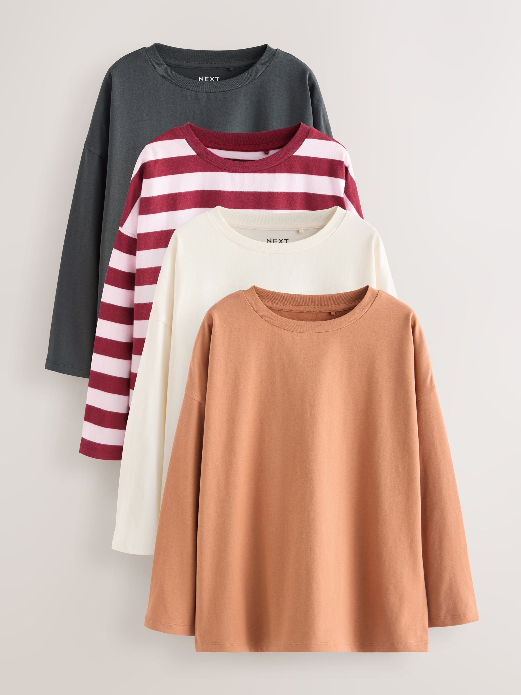 トップス plllllleeeasse multi stripe long sleeve Buy Multi Stripe Long Sleeve Tops 4 Pack (3-16yrs) from Next USA
