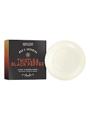 Scottish Fine Soaps Thistle Black Pepper Face & Beard Soap 100g - Image 1 of 1