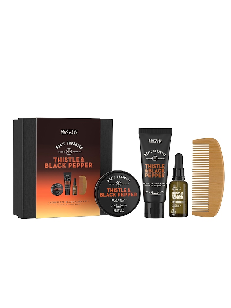 Scottish Fine Soaps Thistle & Black Pepper Complete Beard Care Kit - Image 1 of 1