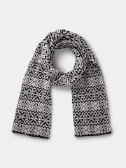 Aubin Dudley Fairisle Black Scarf - Image 1 of 2
