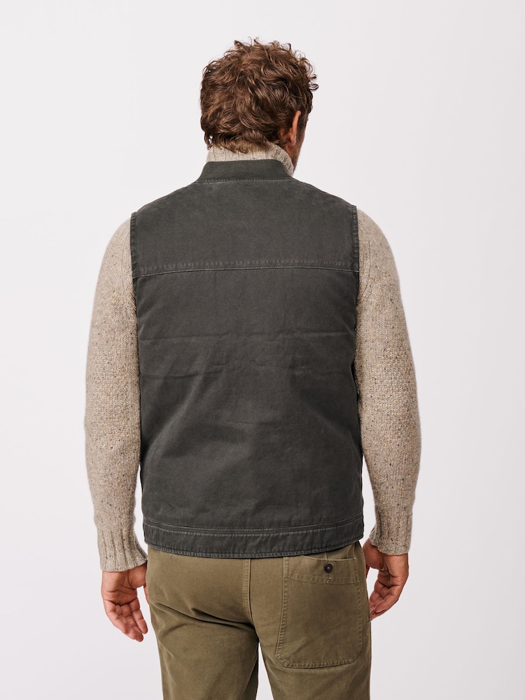 Aubin Duke Canvas 100% Cotton Black Gilet - Image 2 of 5