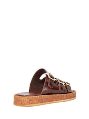 Dune London Brown Lures Fisherman Chunky 3 Strap Sandals - Image 2 of 5
