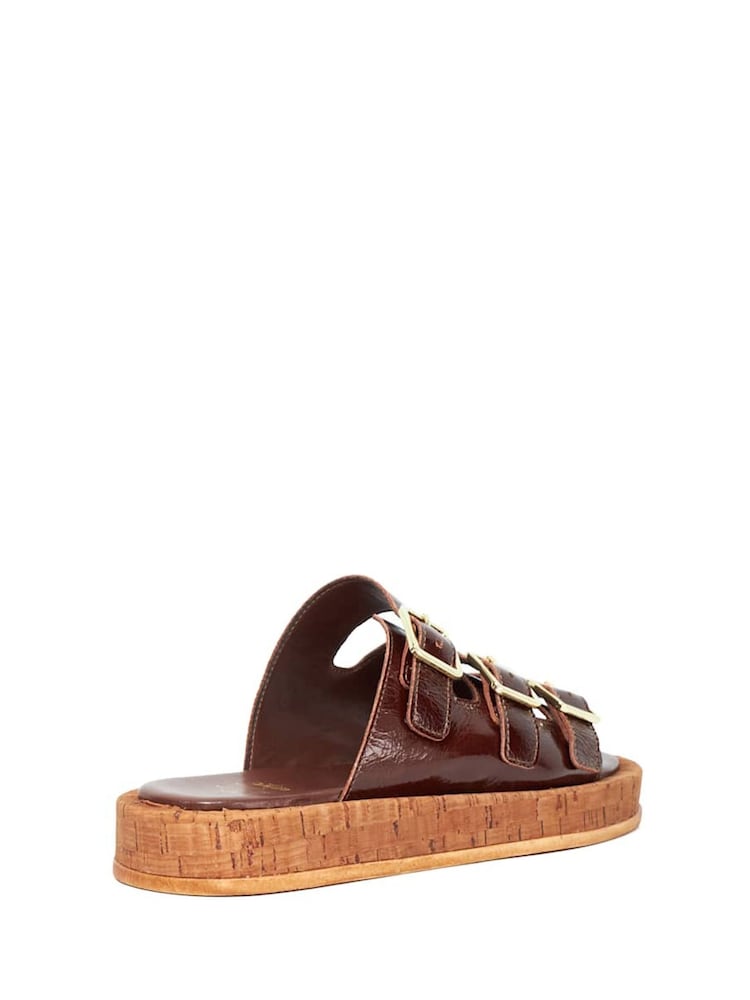 Dune London Brown Lures Fisherman Chunky 3 Strap Sandals - Image 2 of 5