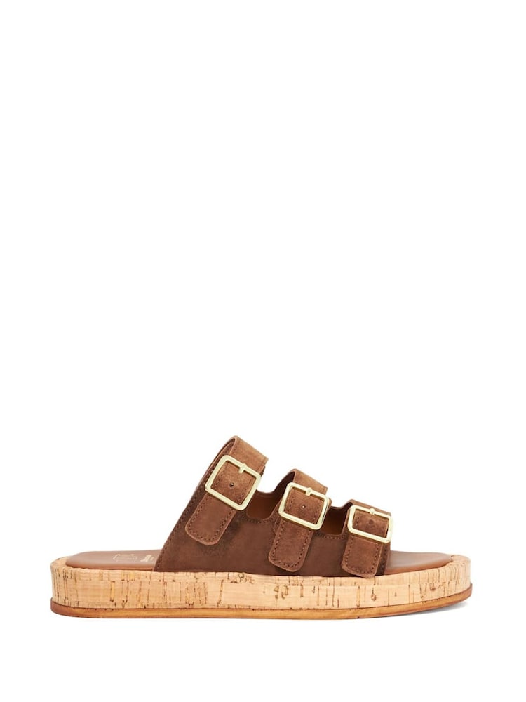 Dune London Light Brown Lures Fisherman Chunky 3 Strap Sandals - Image 1 of 5