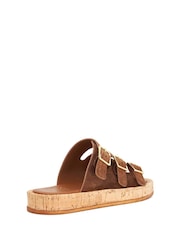 Dune London Light Brown Lures Fisherman Chunky 3 Strap Sandals - Image 3 of 5