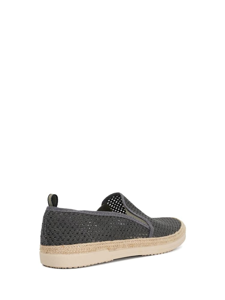 Dune London Grey Fisher Mesh Espadrilles Shoes - Image 3 of 6