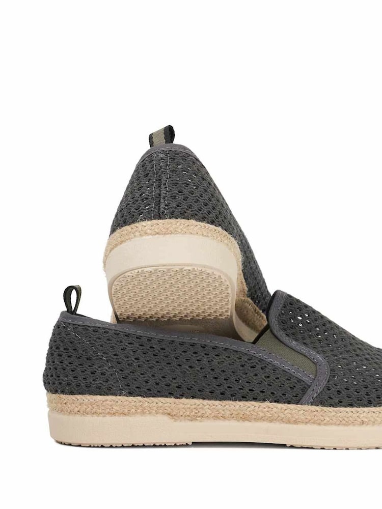 Dune London Grey Fisher Mesh Espadrilles Shoes - Image 5 of 6