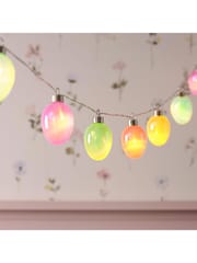 Lights4fun 10 Pack Glass Egg Shaped LED String Lights - Image 2 of 3