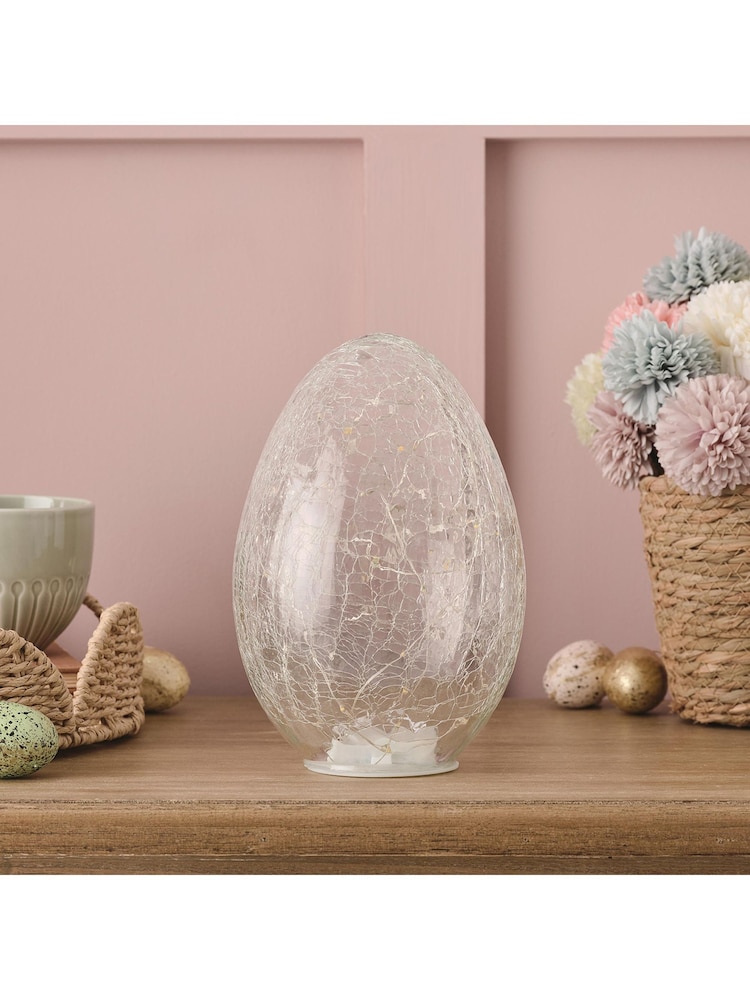 Lights4fun Crackle Glass Egg Shaped Light - Image 2 of 5