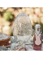 Lights4fun Crackle Glass Egg Shaped Light - Image 3 of 5
