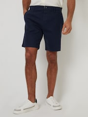 Threadbare Blue Regular Fit Stretch Chinos Shorts - Image 1 of 4