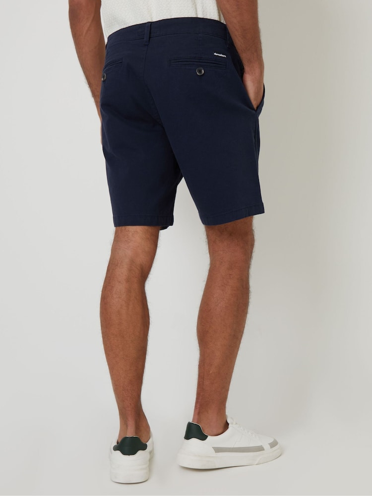 Threadbare Blue Regular Fit Stretch Chinos Shorts - Image 2 of 4