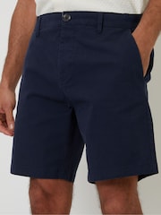 Threadbare Blue Regular Fit Stretch Chinos Shorts - Image 3 of 4