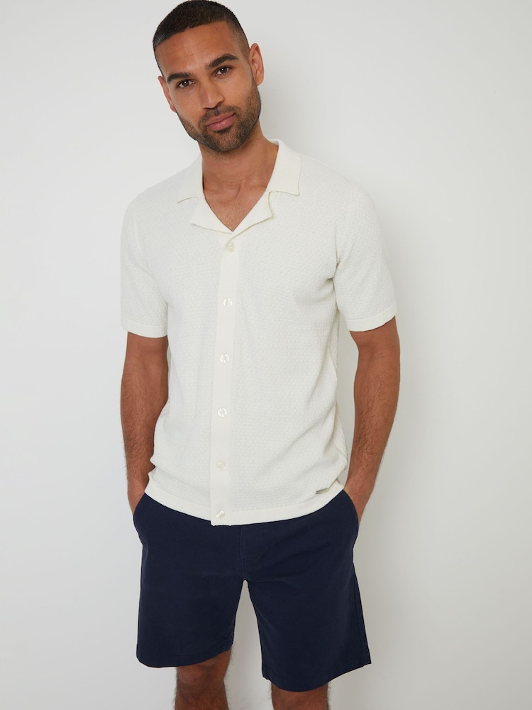 Threadbare Blue Regular Fit Stretch Chinos Shorts - Image 4 of 4