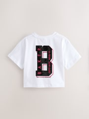 Baker by Ted Baker Stud Detail 100% Cotton White T-Shirt - Imagen 2 de 5