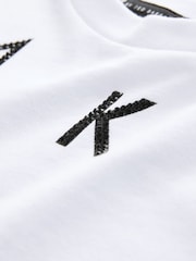 Baker by Ted Baker Stud Detail 100% Cotton White T-Shirt - Imagen 4 de 5