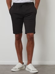 Threadbare Black Regular Fit Elasticated Waist Stretch Chinos Shorts - Image 1 of 4