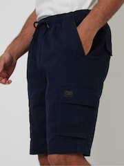 Threadbare Black Jogger Style Cargo Shorts - Image 4 of 5