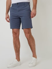 Threadbare Blue Regular Fit Stretch Chinos Shorts - Image 1 of 4