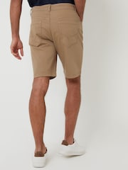 Threadbare Brown Stretch 5 Pocket Chinos Shorts - Image 2 of 4