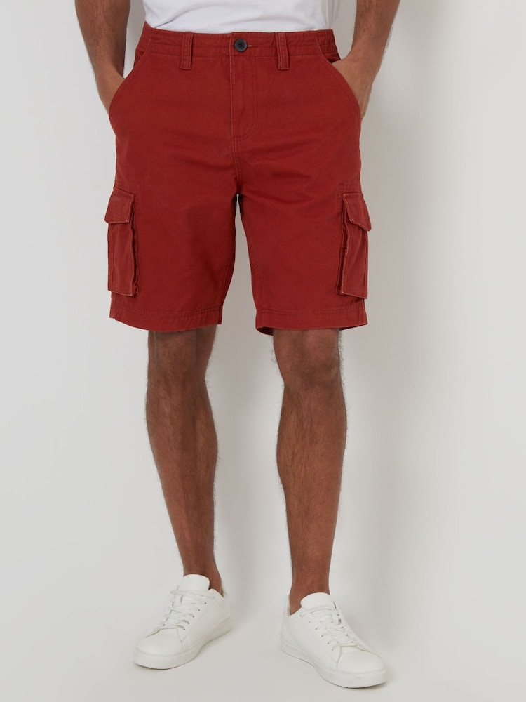 Threadbare Orange 100% Cotton Cargo Shorts - Image 1 of 5 Threadbare Orange 100% Cotton Cargo Shorts - Image 1 of 5