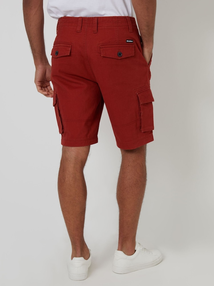 Threadbare Orange 100% Cotton Cargo Shorts - Image 2 of 5
