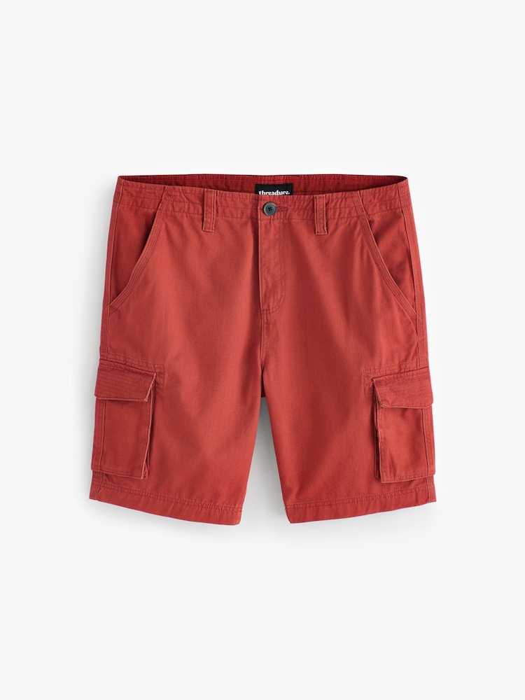 Threadbare Orange 100% Cotton Cargo Shorts - Image 5 of 5
