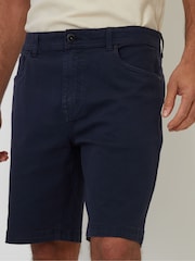Threadbare Blue Stretch 5 Pocket Chinos Shorts - Image 4 of 5