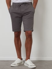 Threadbare Grey Regular Fit Elasticated Waist Stretch Chinos Shorts - Image 1 of 4