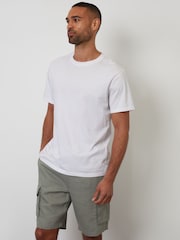 Threadbare Sage Linen Blend Cargo Shorts - Image 3 of 4
