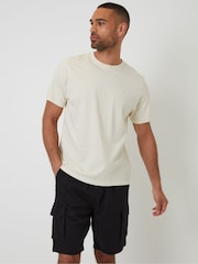 Threadbare Black Linen Blend Cargo Shorts - Image 3 of 5