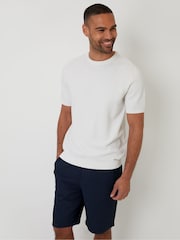 Threadbare Blue Linen Blend Shorts - Image 3 of 5