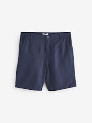 Threadbare Blue Linen Blend Shorts - Image 5 of 5