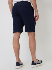 Marinha - Calções cargo Threadbare Linen Blend - Imagem 2 de 4