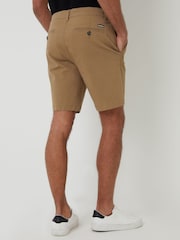Threadbare Brown Regular Fit Stretch Chinos Shorts - Image 2 of 5