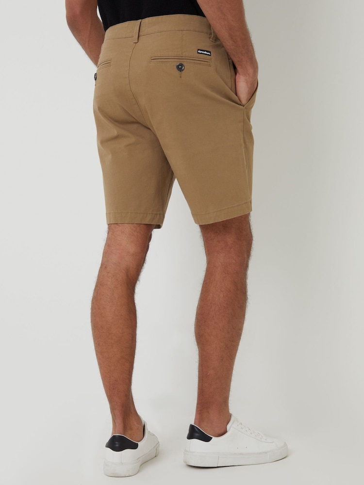 Braun - Threadbare Regular Fit Stretch Chinos Shorts - Bild 2 von 5 Braun - Threadbare Regular Fit Stretch Chinos Shorts - Bild 2 von 5