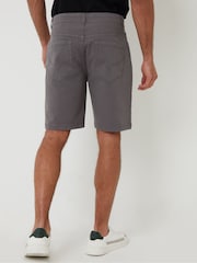 Threadbare Grey Stretch 5 Pocket Chinos Shorts - Image 2 of 5