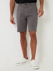 Threadbare Grey Stretch 5 Pocket Chinos Shorts - Image 3 of 5