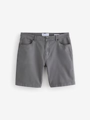 Threadbare Grey Stretch 5 Pocket Chinos Shorts - Image 5 of 5