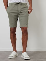 Threadbare Green Regular Fit Elasticated Waist Stretch Chinos Shorts - Image 1 of 4