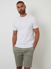 Threadbare Green Regular Fit Elasticated Waist Stretch Chinos Shorts - Image 3 of 4