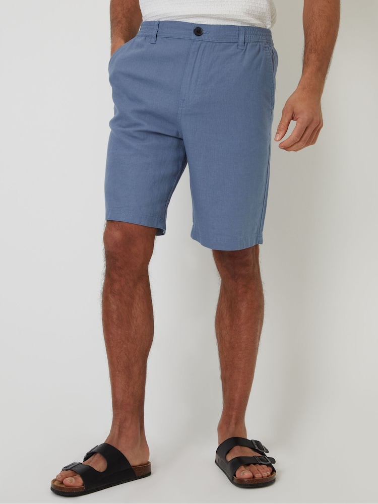 Threadbare Denim Linen Blend Shorts - Image 1 of 5
