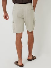 Threadbare Natural Linen Blend Cargo Shorts - Image 2 of 5
