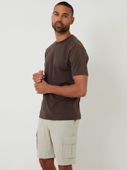 Threadbare Natural Linen Blend Cargo Shorts - Image 3 of 5