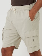 Threadbare Natural Linen Blend Cargo Shorts - Image 4 of 5